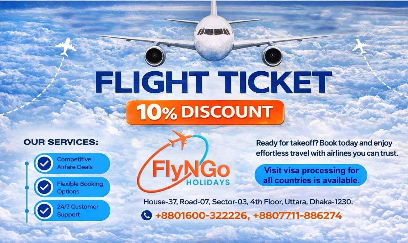 FlyNGo Flight Ticket 10% Discount
